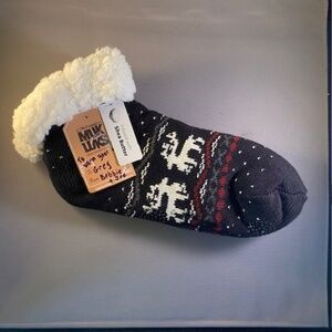 NWT MUK LUKS Shea Butter Infused Ankle Cabin Socks Mens L/XL Skid Resistant Cozy